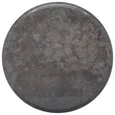 Vidaxl Mizna plošča črna Ø 40x2,5 cm marmor