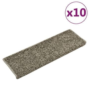 Vidaxl Stopniščne preproge 10 kosov 65x21x4 cm sive pravokotne robove