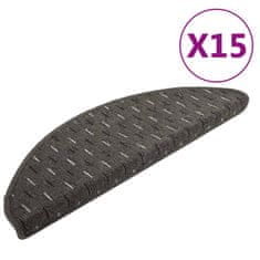 Vidaxl Preproge za stopnice 15 kosov antracitne 56x20 cm