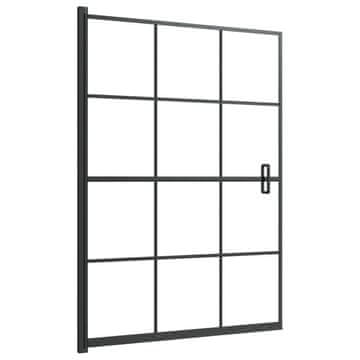 Vidaxl Tuš kabina ESG 100x140 cm črna