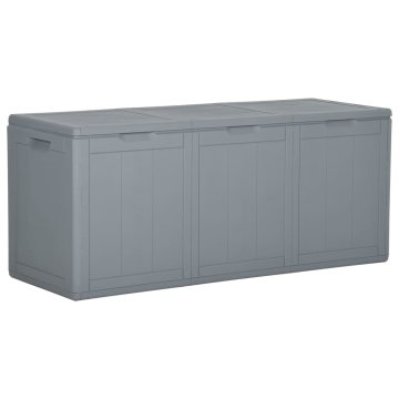 Vidaxl Vrtna škatla 270 L siva PP