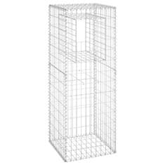 Vidaxl Gabionska košara steber 2 kosa 50x50x140 cm železo