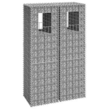 Vidaxl vidaXL Gabionski stebrički, 2 kosa, 40x40x140 cm, železo