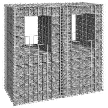 Vidaxl vidaXL Gabionski stebrički, 2 kosa, 50x50x100 cm, železo