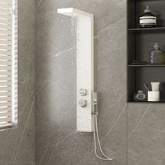 Vidaxl Panel za tuš aluminij bele barve
