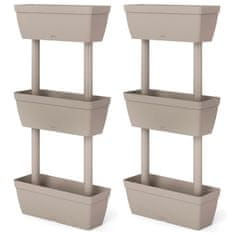 Vidaxl Cvetlično korito 6 kosov 100 cm taupe
