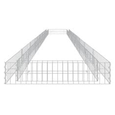 Vidaxl Visoka greda gabion pocinkano jeklo 800x100x20 cm