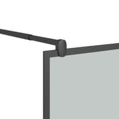 Vidaxl Pregrada za tuš 90x195 cm temno kaljeno steklo