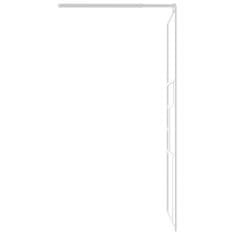 Vidaxl Pregrada za tuš 80x195 cm ESG steklo bela