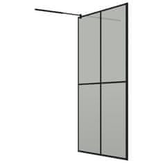 Vidaxl Pregrada za tuš 118x190 cm temno kaljeno steklo