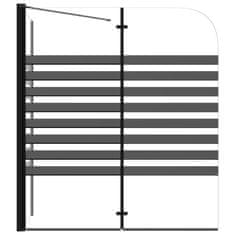 shumee Črtasta tuš kabina 120x68x130 cm kaljeno steklo