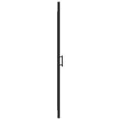 Vidaxl Vrata za tuš 91x195 cm delno motno kaljeno steklo črna