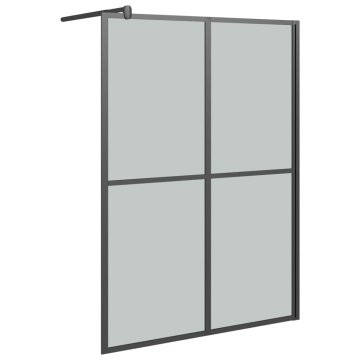 Vidaxl Pregrada za tuš 140x195 cm temno kaljeno steklo