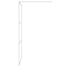Vidaxl Pregrada za tuš srebrna 115x195 cm prozorno ESG steklo
