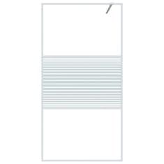 Vidaxl Pregrada za tuš bela 100x195 cm prozorno ESG steklo
