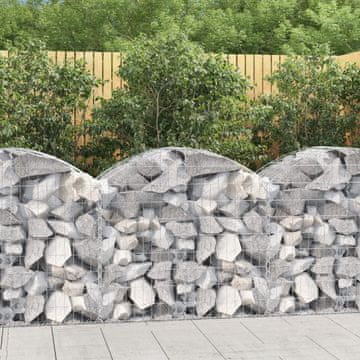 Vidaxl vidaXL Obokasta gabionska košara 100x50x80/100 cm pocinkano železo