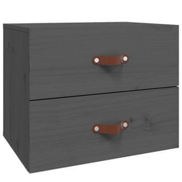 Vidaxl Stenska nočna omarica siva 50x36x40 cm