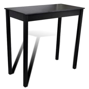 Vidaxl Barska miza MDF črna 115x55x107 cm