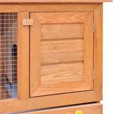 Greatstore Zunanji zajčnik / hišica za male živali z 1 vrati iz lesa