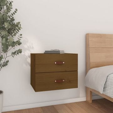 Vidaxl vidaXL Stenska nočna omarica 50x36x40 cm medeno rjava