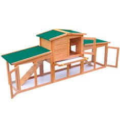 shumee Velik zajčnik / hišica za male živali s strehami iz lesa