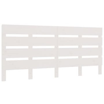 Vidaxl Posteljno vzglavje belo 160x3x80 cm trdna borovina