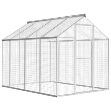 Vidaxl Zunanja ptičja kletka aluminij 178x242x192 cm