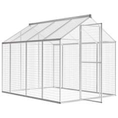 Vidaxl Večja zunanja ptičja kletka aluminij 178x242x192 cm