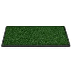 Greatstore Stranišče za domače živali z umetno travo zeleno 76x51x3 cm WC