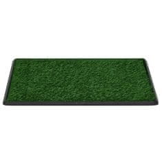 Vidaxl Stranišče za domače živali z umetno travo zeleno 76x51x3 cm WC