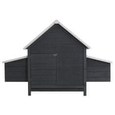 Vidaxl Kokošnjak siv 157x97x110 cm iz lesa