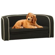 Vidaxl Zložljiv pasji kavč temno siv 76x71x30 cm s pralno blazino