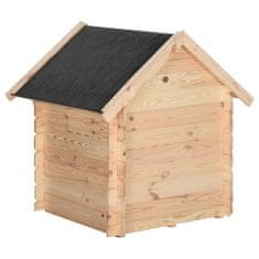 Vidaxl Pasja uta 80x80x100,6 cm trdna borovina