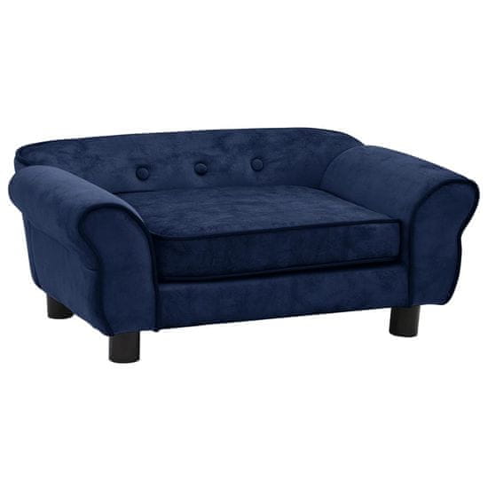 Vidaxl Pasji kavč moder 72x45x30 cm iz pliša