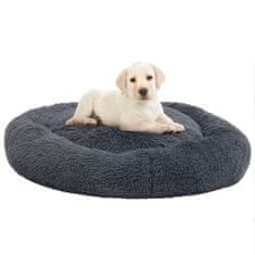 Vidaxl Pralna blazina za pse in mačke temno siva 90x90x16 cm plišasta