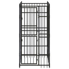 Greatstore Zunanji pasji boks jeklo 1,84 m²