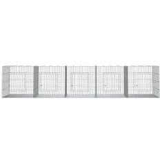 Vidaxl 5-delna ograda za zajce 273x79x54 cm pocinkano železo