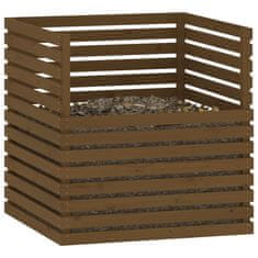 Vidaxl Kompostnik medeno rjav 100x100x102 cm trdna borovina
