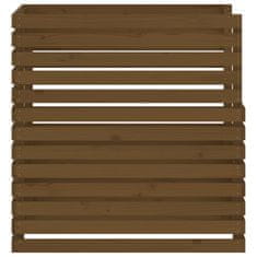 Vidaxl Kompostnik medeno rjav 100x100x102 cm trdna borovina