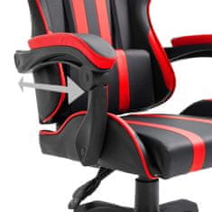 Greatstore Gaming stol rdeče umetno usnje