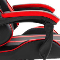 Greatstore Gaming stol rdeče umetno usnje