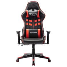 Vidaxl Gaming stol črno in rdeče umetno usnje