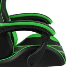 Greatstore Racing stol črno in zeleno umetno usnje