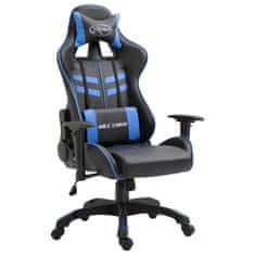 Greatstore Gaming stol modro umetno usnje