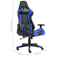 Vidaxl Vrtljiv gaming stol moder PVC