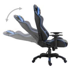 Greatstore Gaming stol modro umetno usnje