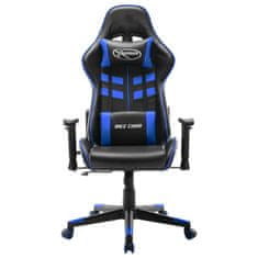 Vidaxl Gaming stol črno in modro umetno usnje