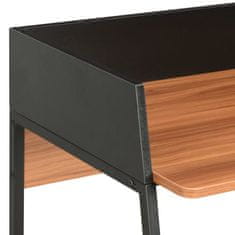 Vidaxl Pisalna miza črna in rjava 90x60x88 cm