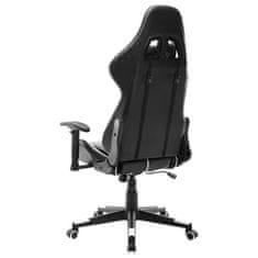 Greatstore Gaming stol črno in belo umetno usnje