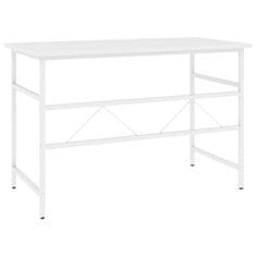 Vidaxl Računalniška miza bela 105x55x72 cm MDF in kovina